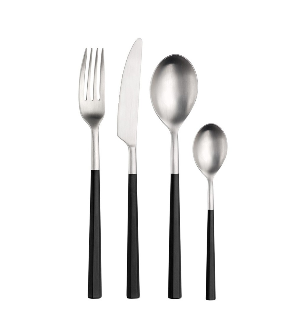 Hive cutlery set with black handle » Online Shop » Pinti Inox