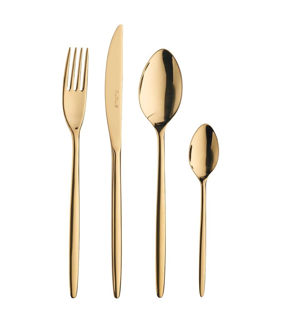 Olivia Treasure Gold cutlery with steel handle » Online Shop » Pinti Inox