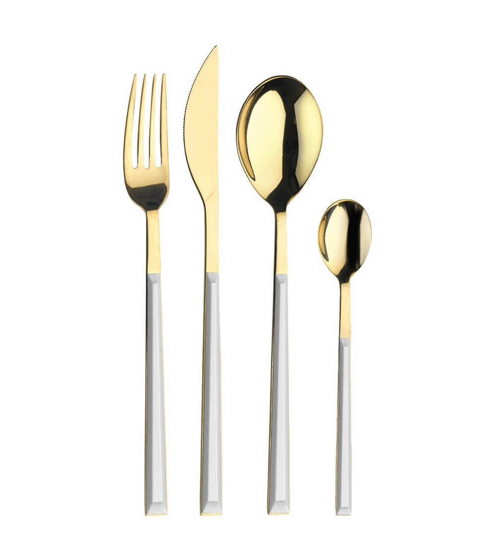 Sushi Anniversary Gold&Whitecutlery with steel handle » Online Shop » Pinti Inox