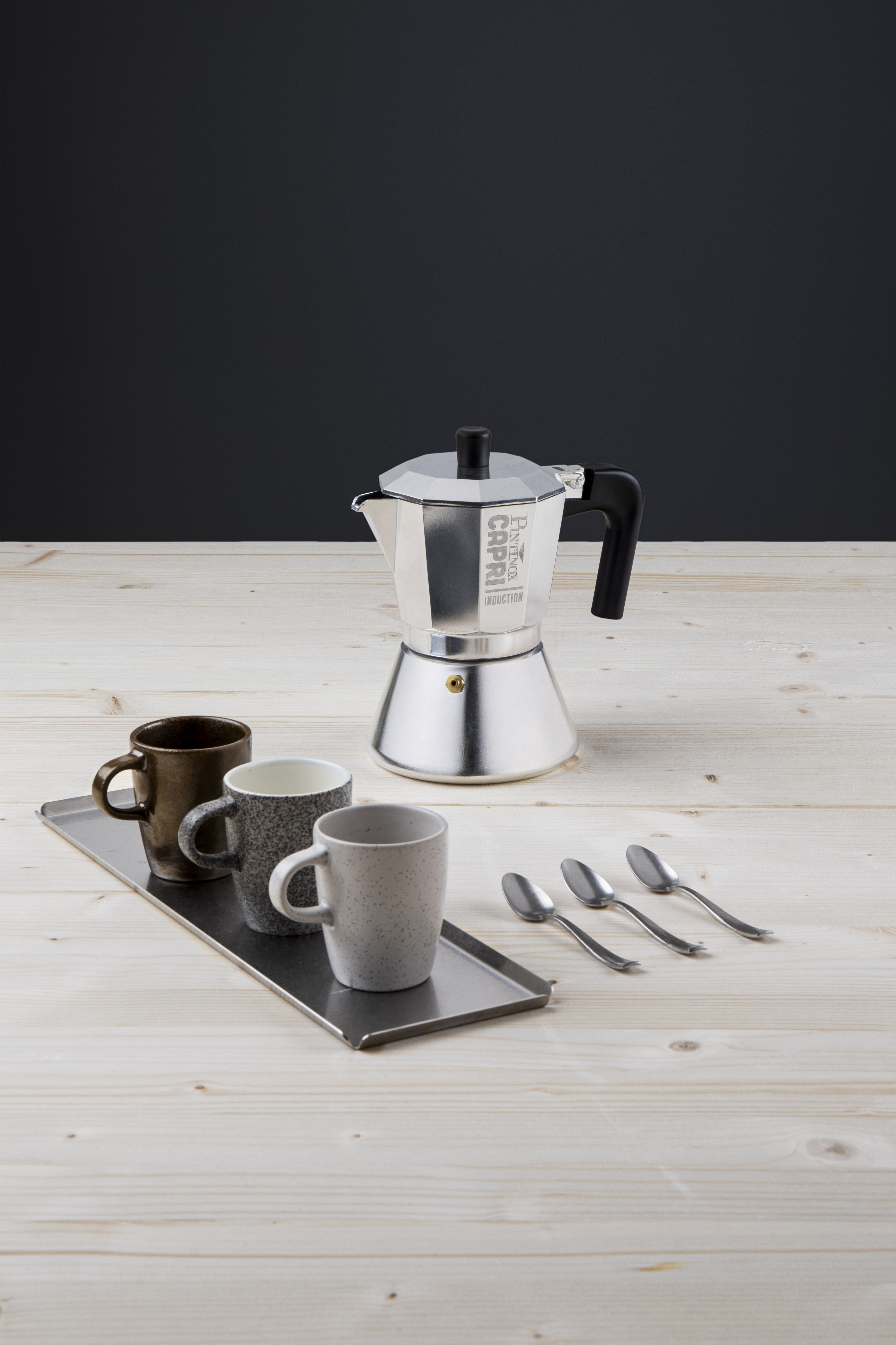 Capri Stovetop Espresso Maker made of food grade aluminum for induction Online Shop Pinti Inox