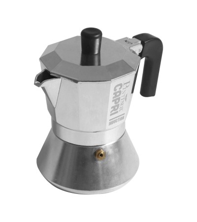 Capri Stovetop Espresso Maker made of food-grade aluminum for induction» Online Shop » Pinti Inox