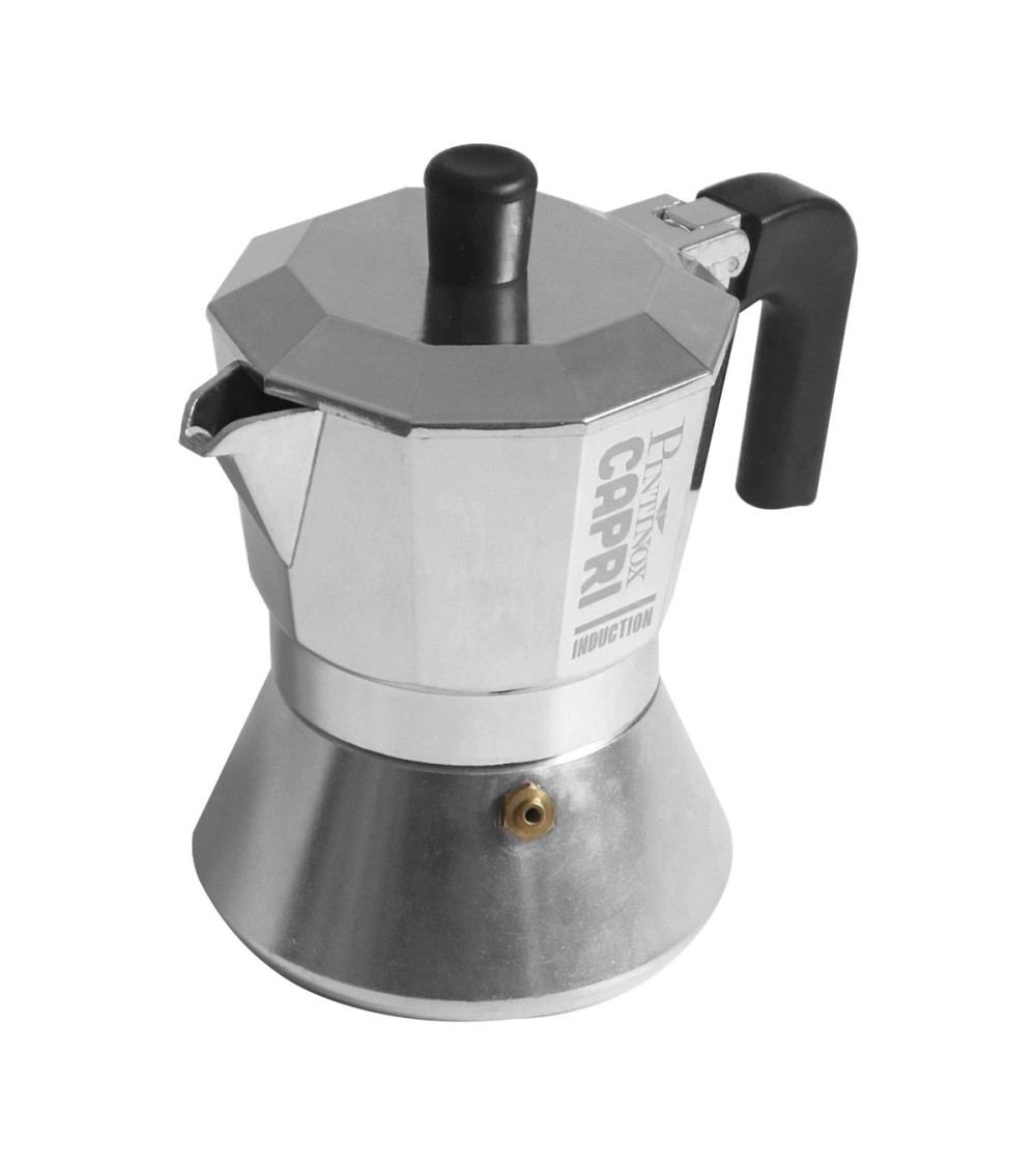 Capri Stovetop Espresso Maker made of food grade aluminum for induction Online Shop Pinti Inox