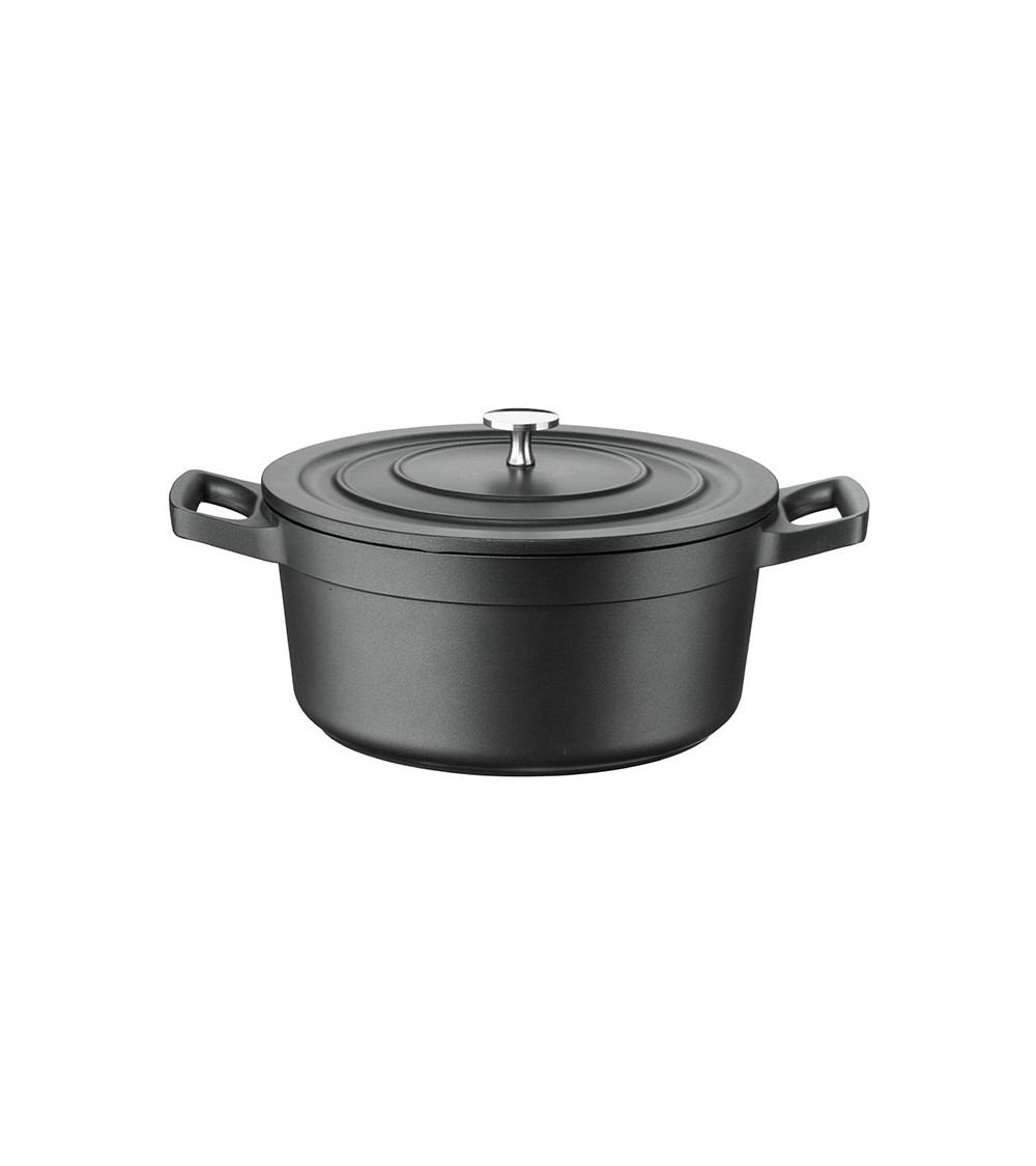 TRADITION PRO deep casserole with lid - Made of aluminum with internal non-stick coating » Online Shop » Pinti Inox