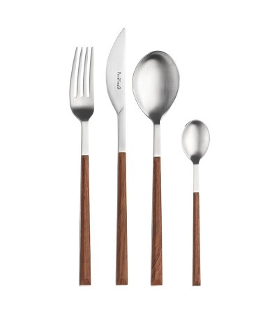 Sushi mahogany satin tableware (24 and 30 pieces)  » Online Shop » Pinti Inox