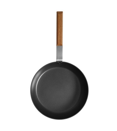 Sushi pans in aluminium with non-stick inner coating teak handle » Online Shop » Pinti Inox