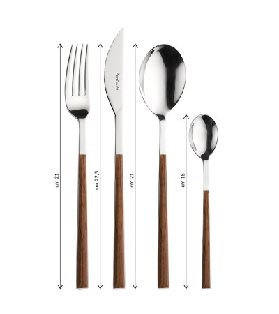 Sushi mahogany tableware (24 pieces)  » Online Shop » Pinti Inox