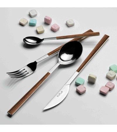 Sushi mahogany tableware (24 pieces)  » Online Shop » Pinti Inox