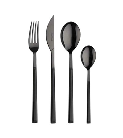 Sushi Anniversary Black&Black cutlery with steel handle » Online Shop » Pinti Inox