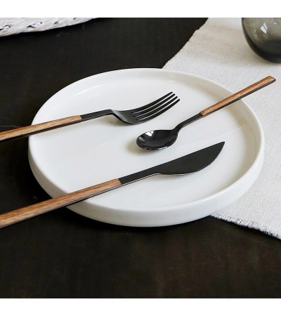 Posate da tavola Sushi Anniversary Black&Teak (24 pezzi) » Vendita Online » Pinti Inox