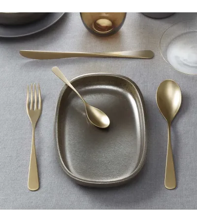 Gold Satin Stainless Steel Audrey Tableware Set » Online Shop » Pinti