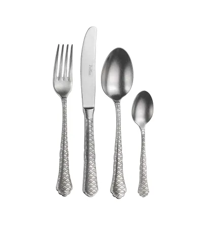 Settecento vintage cutlery with decorated steel handle » Online Shop » Pinti Inox