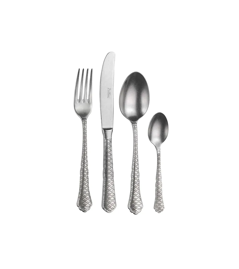 Settecento vintage cutlery with decorated steel handle » Online Shop » Pinti Inox