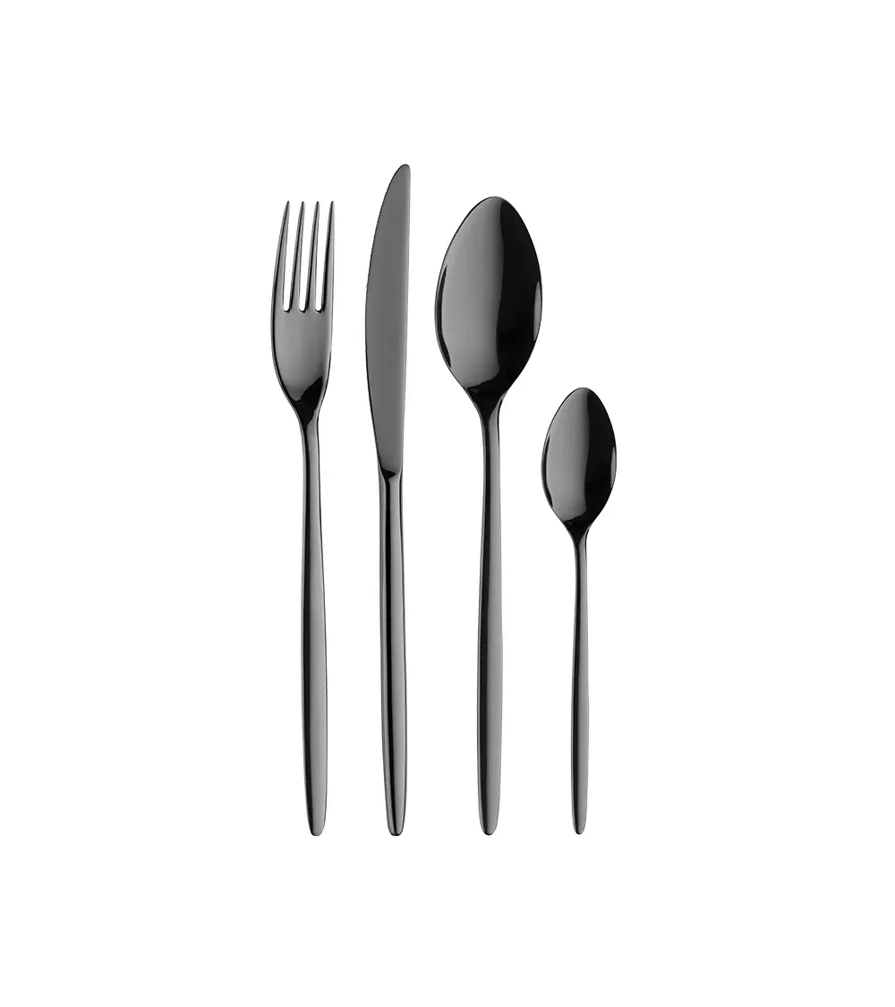 Olivia Treasure Grey cutlery with steel handle » Online Shop » Pinti Inox