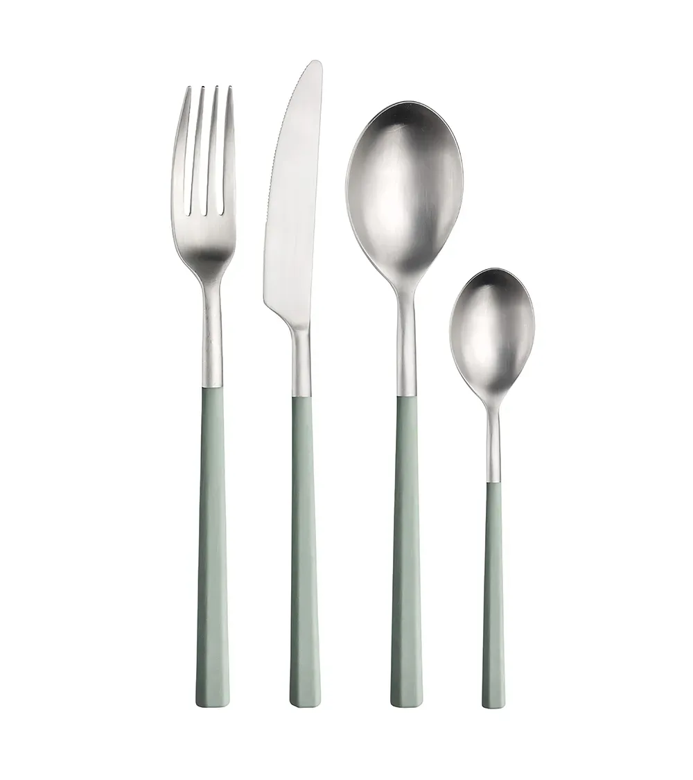 Hive cutlery set with sage handle » Online Shop » Pinti Inox