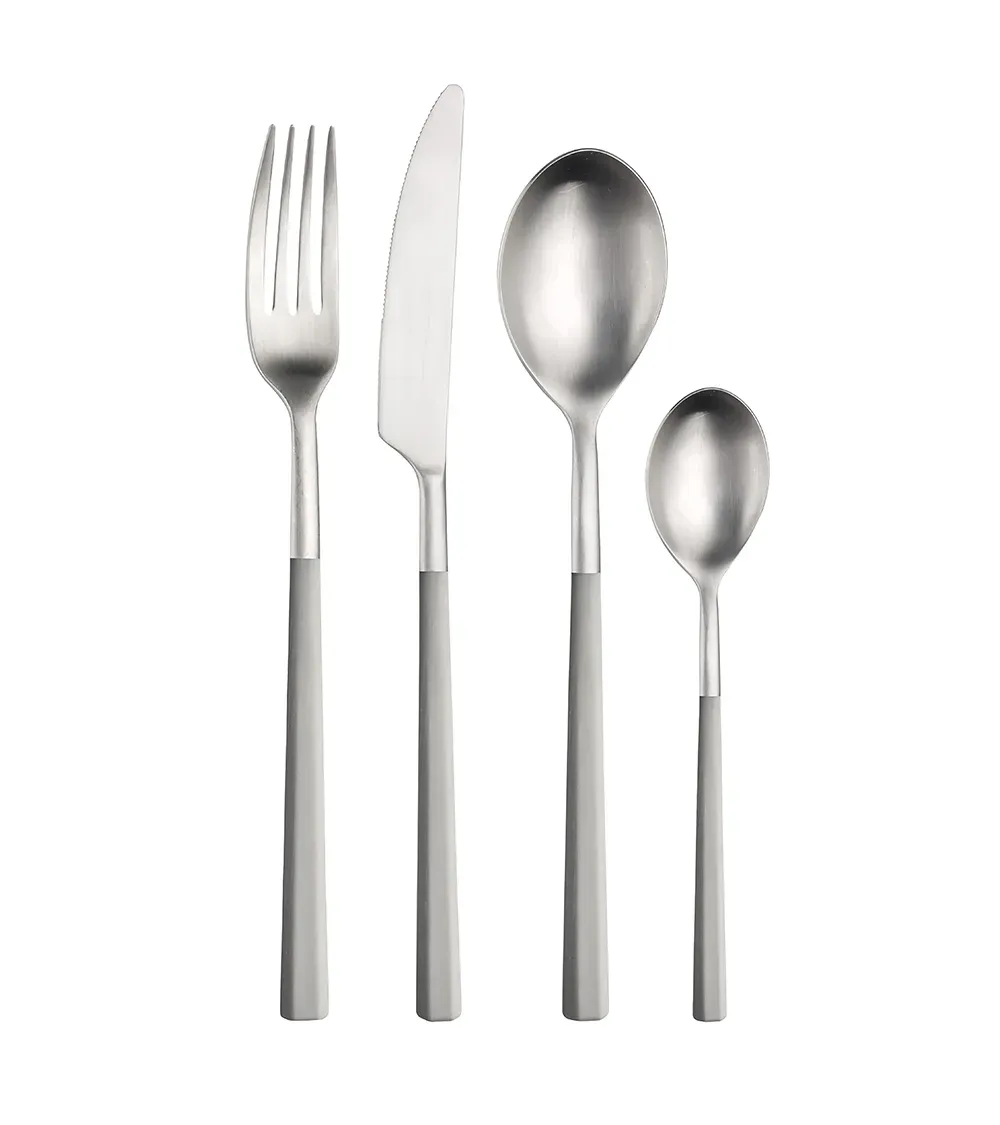 Hive cutlery set with taupe handle » Online Shop » Pinti Inox