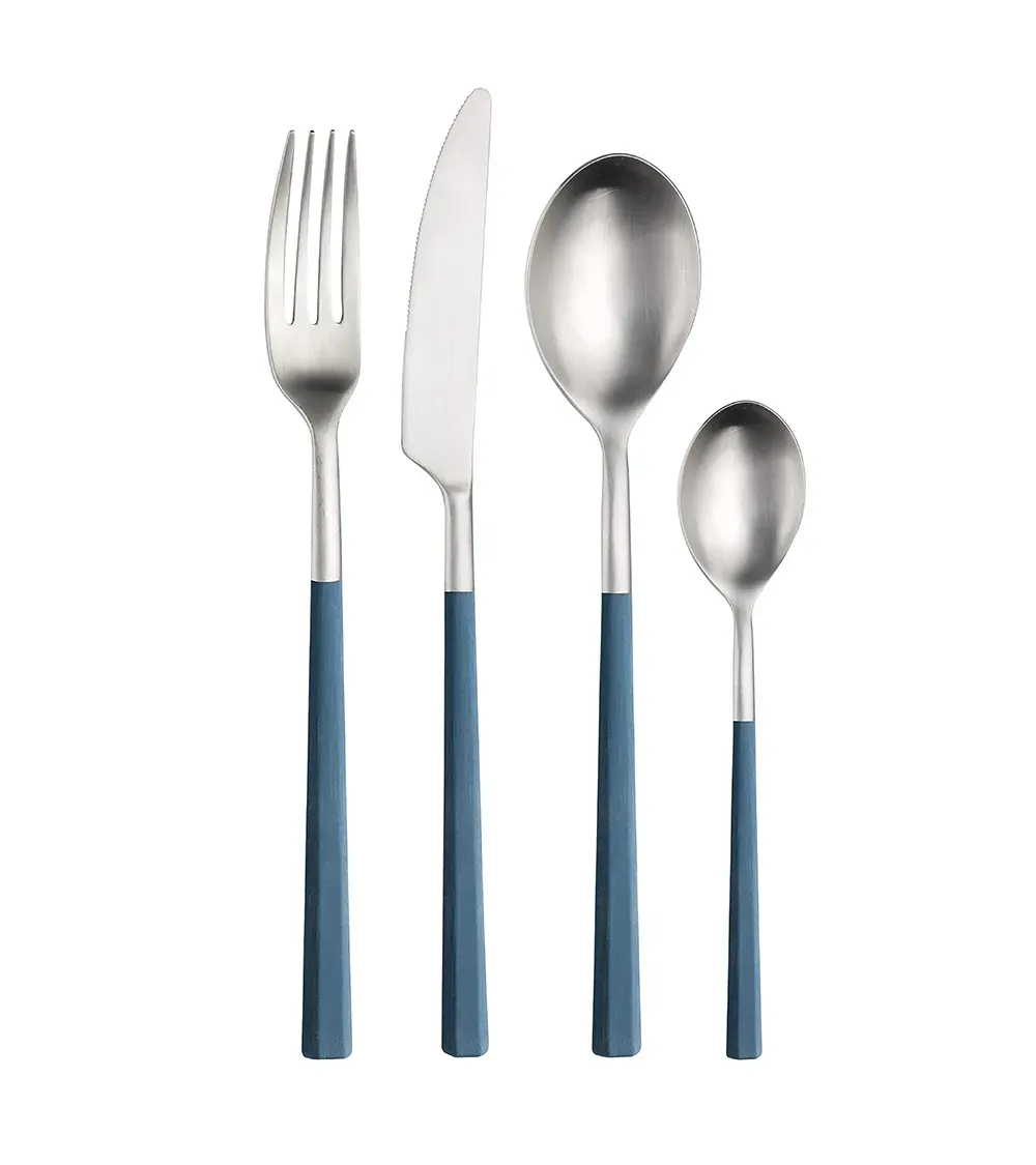 Hive cutlery set with blue handle » Online Shop » Pinti Inox