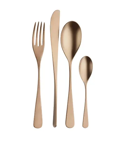 Copper Satin Stainless Steel Audrey Tableware Set » Online Shop » Pinti