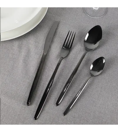 Olivia Treasure Grey cutlery with steel handle » Online Shop » Pinti Inox