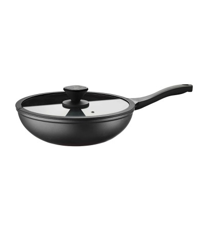 PRO » 30 cm aluminum non-stick wok with lid » Online Shop » Pinti Inox