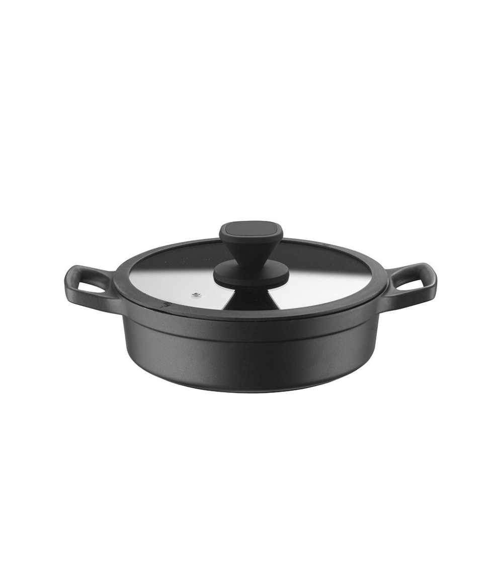 PRO low casserole with lid - Made of aluminum with internal non-stick coating » Online Shop » Pinti Inox