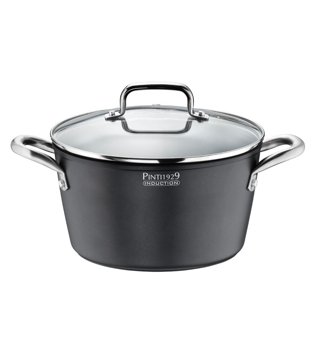 ST1 Deep casserole with lid - Made of aluminum with internal non-stick coating » Online Shop » Pinti Inox