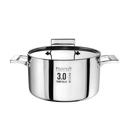 3.0 deep casserole made of trimetal with lid » Online Shop » Pinti Inox