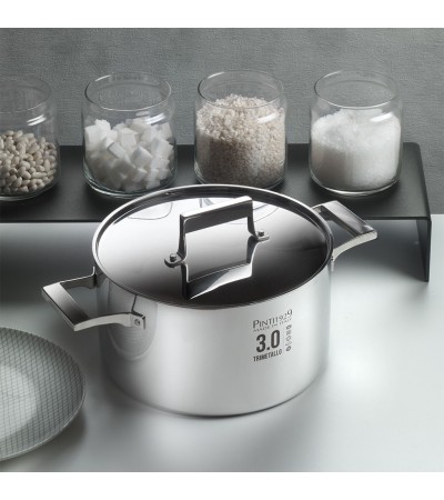 3.0 trimetal low casserole with lid » Online Shop » Pinti Inox