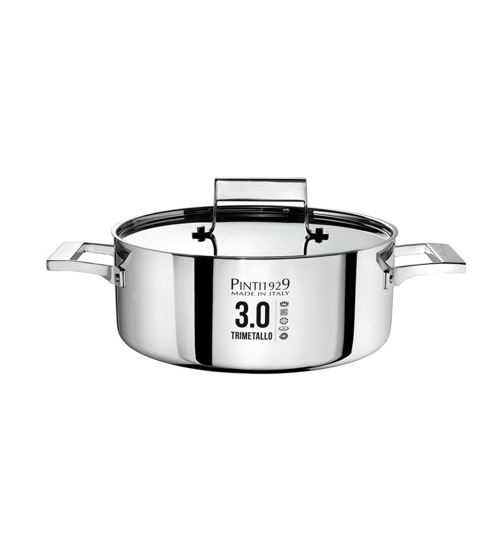 3.0 trimetal low casserole with lid » Online Shop » Pinti Inox