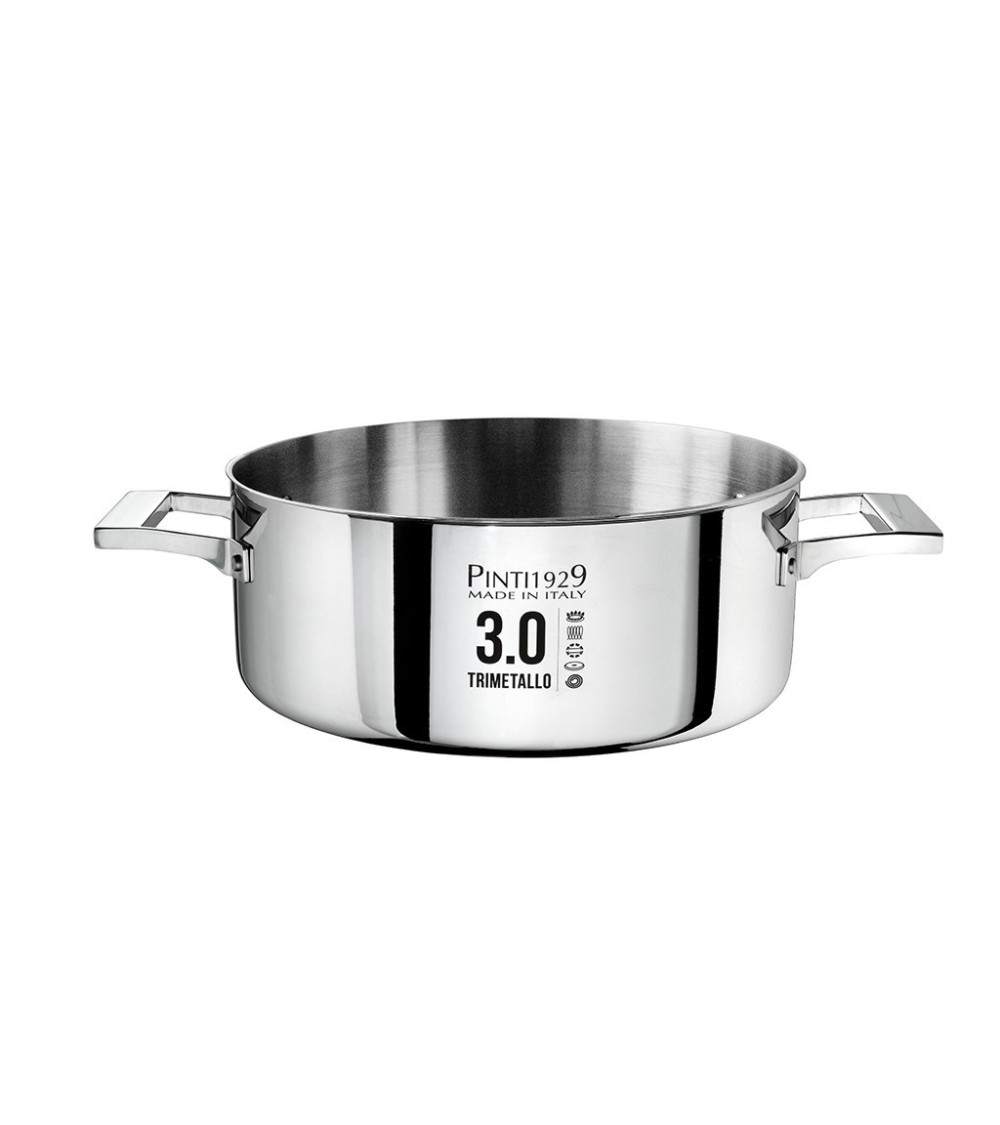 3.0 trimetal low casserole without lid » Online Shop » Pinti Inox